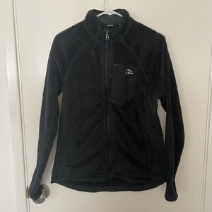 L.L. Bean Black Fleece Jacket Womens M